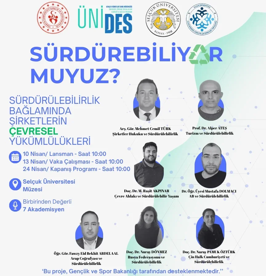 "Sürdürülebilirlik ve Çevresel Yükümlülükler" Başlıklı ÜNİDES Projesi Lansmanı Gerçekleştirildi