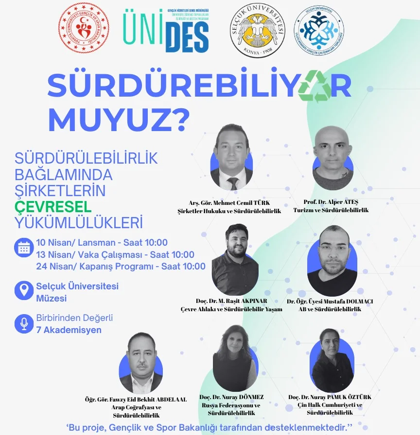 "Sürdürülebilirlik ve Çevresel Yükümlülükler" Başlıklı ÜNİDES Projesi Lansmanı Gerçekleştirildi
